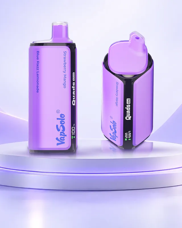 VapSolo® Quads 80K, combinación 11: Strawberry Mango, Blue Razz Lemonade, Vanilla Ice Cream y Sour Triple Berry