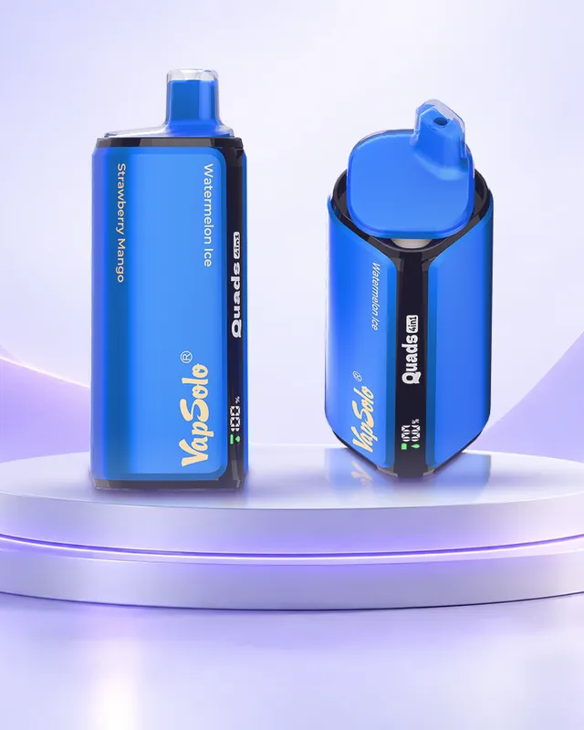 VapSolo® Quads 80K, combinación 13: Watermelon Ice, Strawberry Mango, Blueberry Ice y Fizzy Cherry